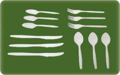 Sanitary decomposable corn starch flatware