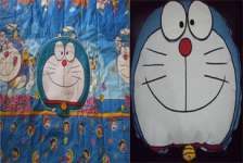 KIDS BALMUT ( Bantal Isi Selimut) Kepala DORAEMON