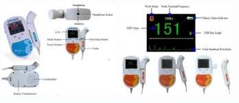CE approved Pocket/ hand-hold / Fetal Doppler/ sonoline C,  color LCD,  heartbeat waveform,  ultrasonic signal transmitter