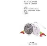 Rechargeable Fans & Lamp OX-806