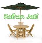 Raihan Jati Furniture | Mebel Jati Jepara - Mebel Jati Minimalis - Meja Payung Taman - Tenda Taman - Meja Kursi Jati