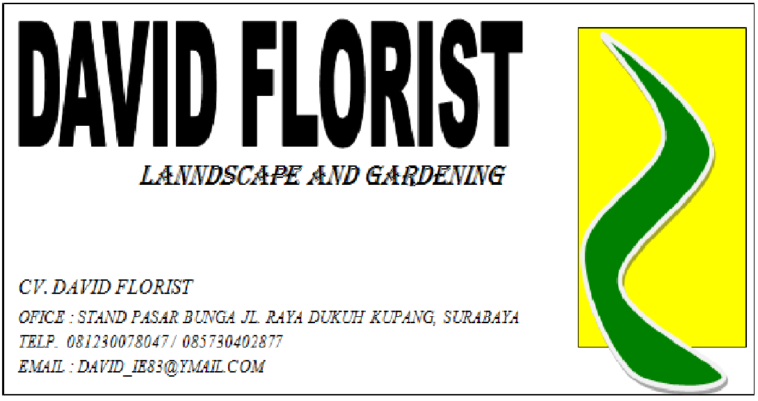 dafid florist ( jasa perencanaan dan pelaksana proyek taman)
