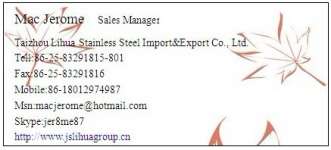 Taizhou Lihua Stainless Steel Import& Export Co.,  Ltd.