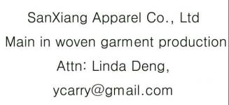 SanXiang Apparel Co.,  Ltd