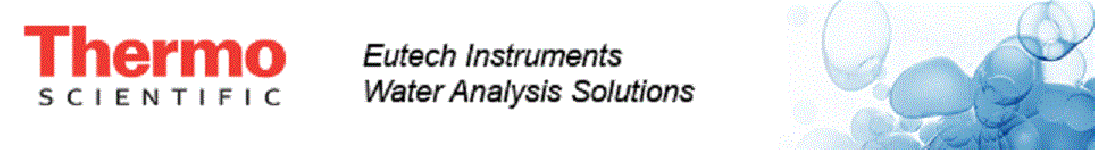 EUTECH INSTRUMENTS WATER ANALYSIS SOLUTIONS