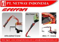 Ferrari Crane - Articulated Crane  Sky Crane (Manlift + Crane)  Mini Crane Indonesia
