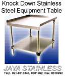 Knock down stainless stell equipment table